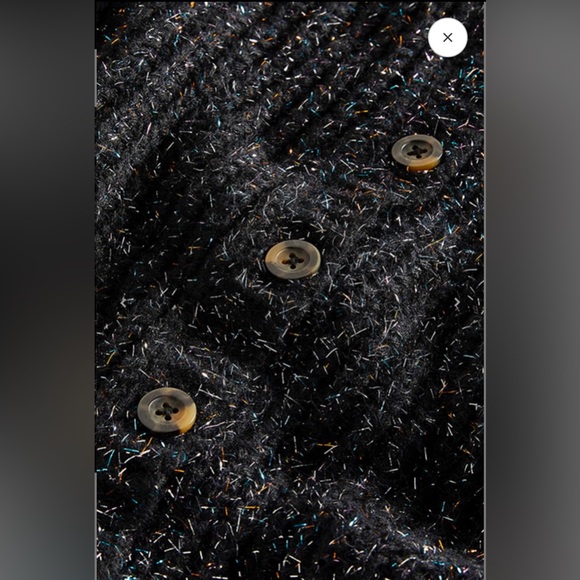 Boden Chunky Fluffy Cardigan- Black size US 2/UK 6 - Picture 5 of 7